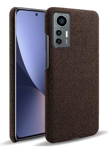 Xiaomi Için 12 Lite 5g Slip Olmayan Telefon Kasası Düz ​​renkli Aşınma Dirençli Kumaş Kumaş Damla Geçirmez Telefon Kapak Kahverengi (Yurt Dışından)