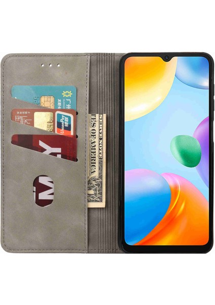 Xiaomi Redmi Için 10C Cilt Touch Hissetme Şok Geçirmez Cüzdan Standı Deri Telefon Kasa-Gri (Yurt Dışından) fiyatları