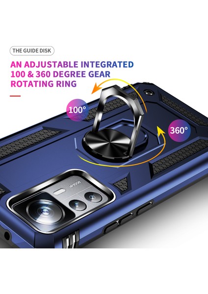 Xiaomi 12T 5G/12T Pro 5g/redmi K50 Ultra 5g, Pc+Tpu Telefon Kapağı Ring Kickstand-Mavi (Yurt Dışından) fiyatları