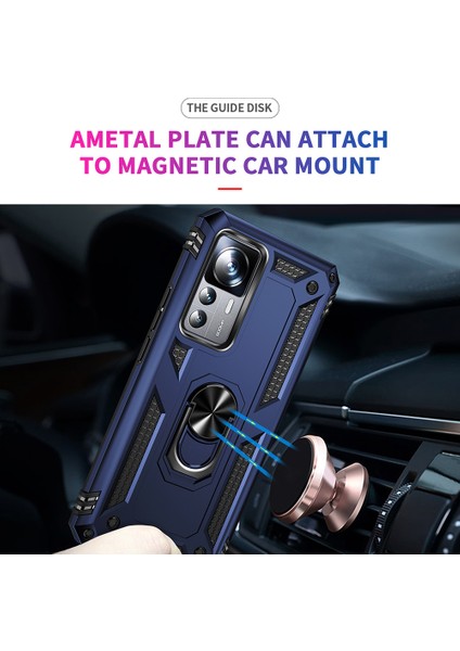 Xiaomi 12T 5G/12T Pro 5g/redmi K50 Ultra 5g, Pc+Tpu Telefon Kapağı Ring Kickstand-Mavi (Yurt Dışından) fırsatları