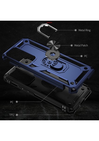 Xiaomi 12T 5G/12T Pro 5g/redmi K50 Ultra 5g, Pc+Tpu Telefon Kapağı Ring Kickstand-Mavi (Yurt Dışından) indirimleri