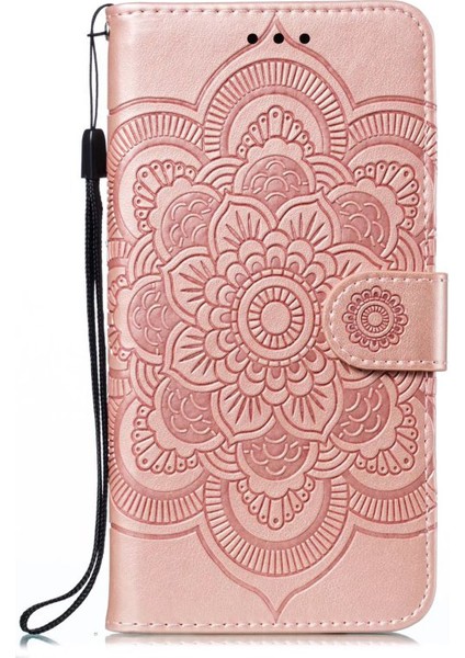 Xiaomi Için Redmi 10C 4g Pu Deri Cüzdan Stand Kılıfı Mandala Çiçek Telefon Kapak Çizgi Altın (Yurt Dışından) fırsatları