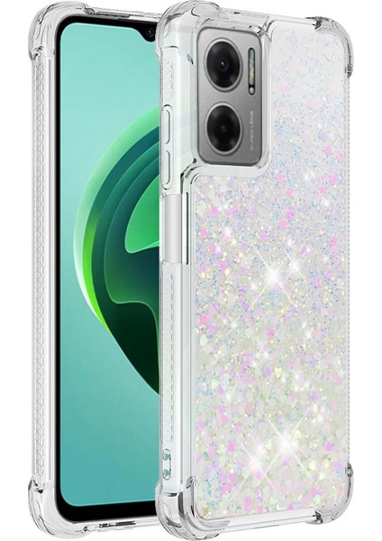 Xiaomi Için Poco M4 5g/redmi Not 11E 5g/redmi 10 5g/redmi 10 Prime+ 5g Sıvı Hızlı ve Şok Geçirmez Payetler Tpu Kapak Iyi Korunmuş Cep Telefonu Kasa-Lazer/kalpler (Yurt Dışından)