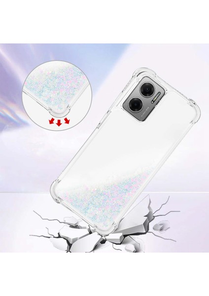 Xiaomi Için Poco M4 5g/redmi Not 11E 5g/redmi 10 5g/redmi 10 Prime+ 5g Sıvı Hızlı ve Şok Geçirmez Payetler Tpu Kapak Iyi Korunmuş Cep Telefonu Kasa-Lazer/kalpler (Yurt Dışından) fiyatları