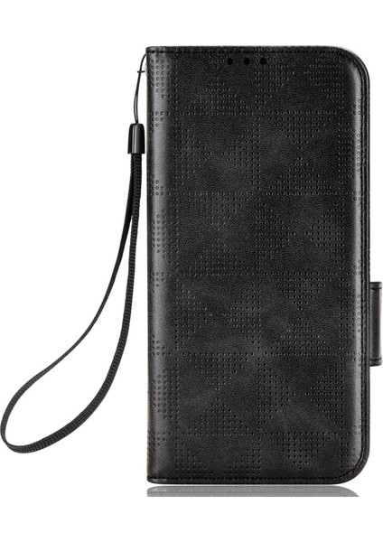 Xiaomi Için Redmi 10 5g/redmı Not 11E 5g/redmı 10 Prime+ 5g Baskılı Üçgen Desen Flip Cüzdan Stand Pu Deri Telefon Kılıfı Strap-Black (Yurt Dışından)