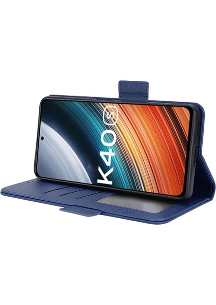 Xiaomi Için Poco F4 5g/redmi K40S 5g Pu Deri Şok Emilim Litchi Doku Telefon Kılıfı Stand Stand Cüzdan Manyetik Toka Kapak-Dark Mavi (Yurt Dışından) indirimleri