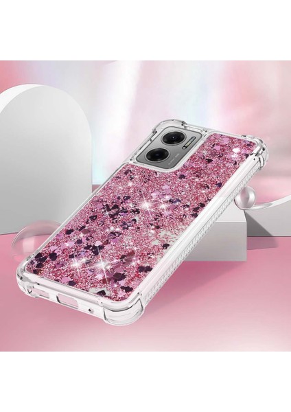 Xiaomi Için Poco M4 5g/redmi Not 11E 5g/redmi 10 5g/redmi 10 Prime+ 5g Sıvı Hızlı ve Şok Geçirmez Sequins Tpu Kapak Iyi Korunmuş Cep Telefonu Kılıf Golü Altın/kalpler (Yurt Dışından) modelleri