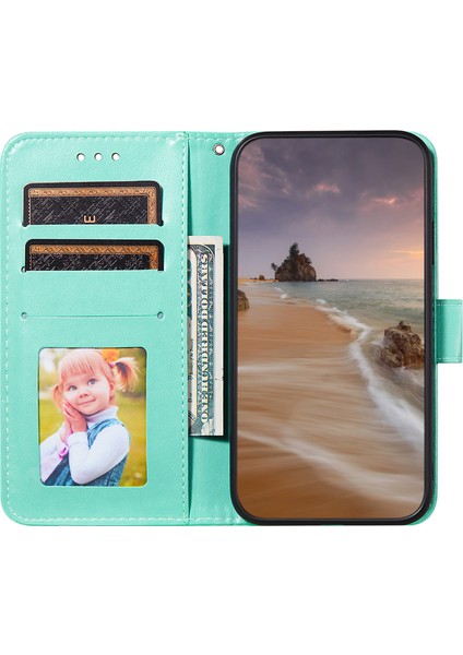 Xiaomi Için Redmi 10C 4g Tpu+Pu Deri Cüzdan Stand Flip Cover Manyetik Kapatma Telefon Kılıf Yeşili (Yurt Dışından) fiyatları