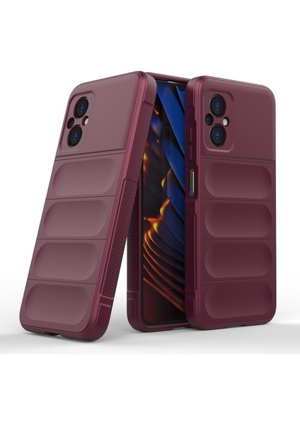 Xiaomi Poco M4 Için 5g/4g Damla Koruma Telefon Kılıfı Tpu Çizgiye Dönüş Anti Cep Telefonu Geri Kapak Koşusu Kırmızısı (Yurt Dışından) modelleri