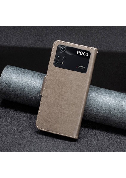 Xiaomi Için Poco M4 Pro 4g Bf Baskı Deseni Iyi Korunmuş Kelebekler Bastı Stand Kılıfı Cüzdan Tarzı Deri Telefon Kapak-Grey (Yurt Dışından) indirimleri