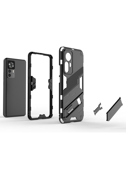 Xiaomi Redmi K50 Için Ultra 5G/12T 5g Pc+Tpu Hibrit Telefon Kılıfı Kickstand-White ile Çizgiye Döküm Anti-Çizgiye Dönüş (Yurt Dışından) fiyatları