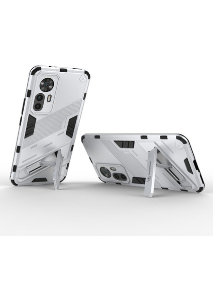 Xiaomi Redmi K50 Için Ultra 5G/12T 5g Pc+Tpu Hibrit Telefon Kılıfı Kickstand-White ile Çizgiye Döküm Anti-Çizgiye Dönüş (Yurt Dışından) modelleri