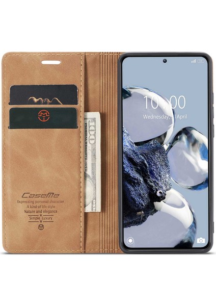 Xiaomi 12T 5G/12T Pro 5g/redmi K50 Ultra 5g Pu Deri Deri Cüzdan Kılıfı Manyetik Otomatik Absorbed Stand Telefon Korsa-Brown (Yurt Dışından) fiyatları