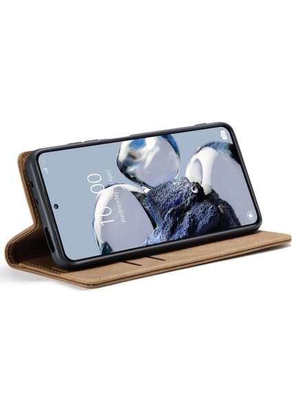 Xiaomi 12T 5G/12T Pro 5g/redmi K50 Ultra 5g Pu Deri Deri Cüzdan Kılıfı Manyetik Otomatik Absorbed Stand Telefon Korsa-Brown (Yurt Dışından) modelleri