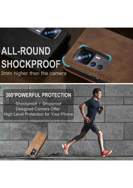 Xiaomi 12T 5G/12T Pro 5g/redmi K50 Ultra 5g Pu Deri Deri Cüzdan Kılıfı Manyetik Otomatik Absorbed Stand Telefon Korsa-Brown (Yurt Dışından) indirimleri