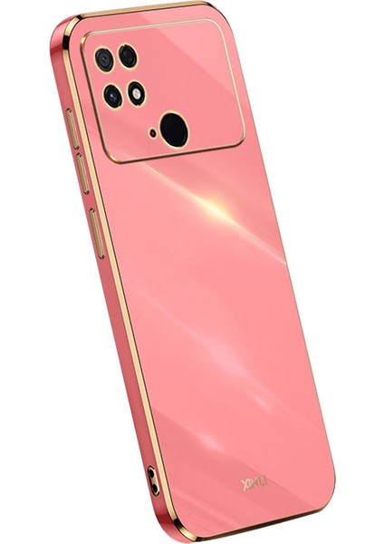 Xiaomi Poco C40 4g Için Xinli Tpu Telefon Kılıfı, Fall Anti-Fall Elektrokaplama Arka Kabuk Tam Kamera Lens Koruma Kapak-Kırmızı (Yurt Dışından)
