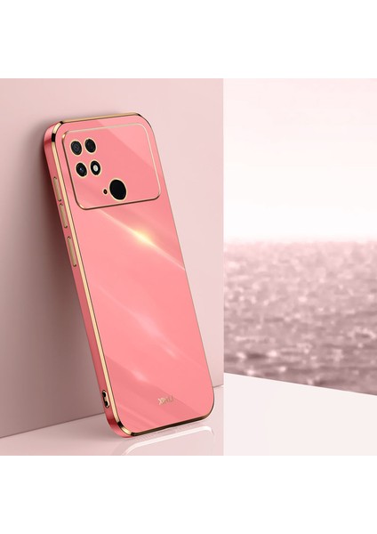 Xiaomi Poco C40 4g Için Xinli Tpu Telefon Kılıfı, Fall Anti-Fall Elektrokaplama Arka Kabuk Tam Kamera Lens Koruma Kapak-Kırmızı (Yurt Dışından)