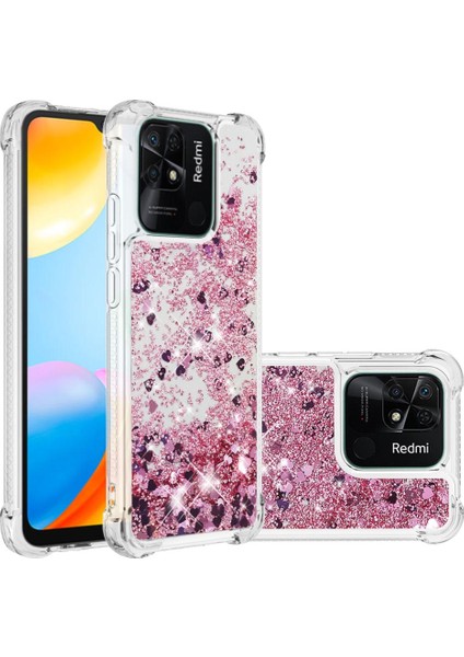 Xiaomi Redmi Için 10C Sıvı Quicksans ve Scratch-Dirençli Sequins Tpu Koruyucu Telefon Vaka Golü Altın/kalpler (Yurt Dışından) fiyatları
