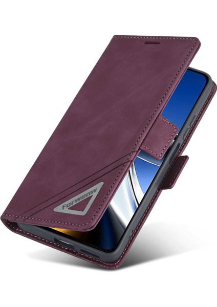 Xiaomi Için Poco M4 Pro 4g Şok Geçirmez Flip Cüzdan Kılıfı Pu Deri Deri Telefon Koruyucu Kapak Stand-Wine Red ile (Yurt Dışından) indirimleri