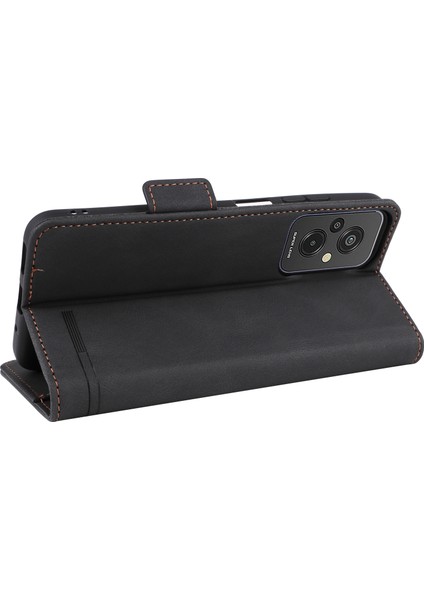 Xiaomi Redmi Için 11 Prime 4g Anti-Çizelge Pu Deri Deri Anti Dalgalı Kılıf Donanım Dekoru Çift Manyetik Toka Cüzdan Stand Kabuk-Black (Yurt Dışından) fırsatları
