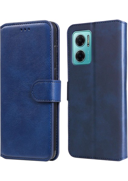 Xiaomi Için Redmi Note 11E 5g/redmi 10 5g/redmi 10 Prime+ 5g Pu Deri+ Tpu Bırak-Kötü Telefon Kılıf Cüzdan Stand Kapak Mavisi (Yurt Dışından)
