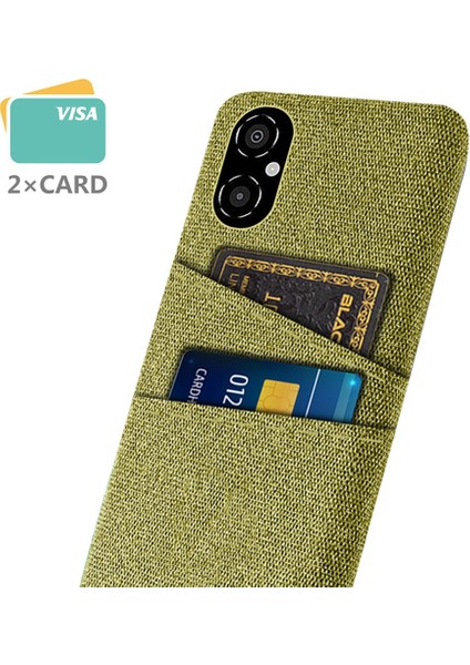 Xiaomi Poco M4 Için 5g Çizgi Anti-Çizelge Kılıfı Yumuşak Dokunmatik Kumaş Doku Pc Arka Kapak Çift Kart Tutucu Sarı (Yurt Dışından) fiyatları