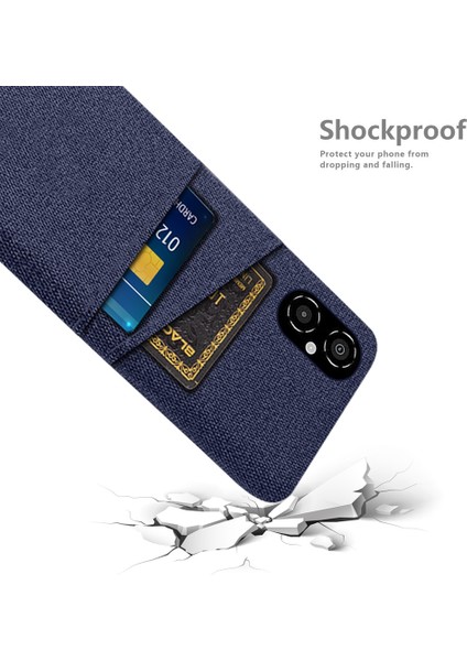 Xiaomi Poco M4 Için 5g Çizgi Anti-Çizelge Kılıfı Yumuşak Dokunmatik Kumaş Doku Pc Arka Kapak Çift Kart Tutucu Mavisi (Yurt Dışından) fırsatları