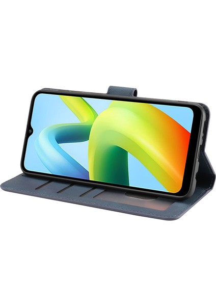 Xiaomi Için Redmi A1 4g/a2 4g Tam Koruma Pu Deri Stand Folio Flip Cüzdan Koruyucu Kapak, Kayış Mavisi ile (Yurt Dışından) fırsatları