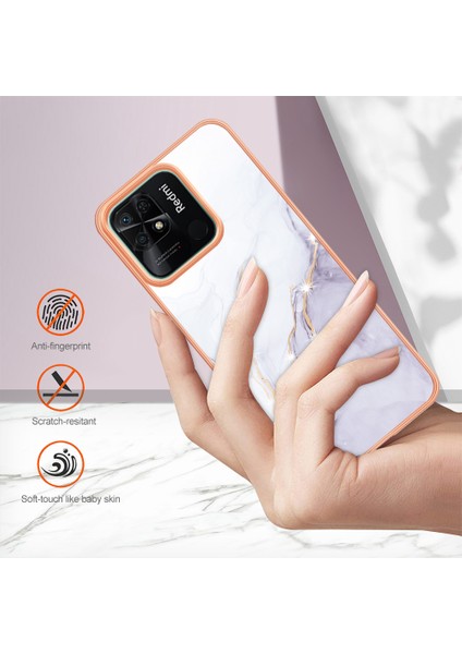 Xiaomi Redmi 10C 4g Imd Mermer Desen Telefon Kılıfı Tpu Kabuk-Beyaz (Yurt Dışından) fırsatları