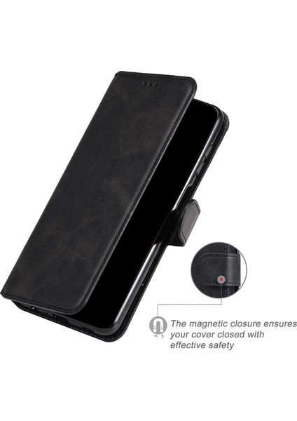 Xiaomi Için Redmi Note 11E 5g/redmi 10 5g/redmi 10 Prime+ 5g Pu Deri+ Tpu Damla Geçirmez Telefon Kılıf Cüzdan Stand Kapak Black (Yurt Dışından)