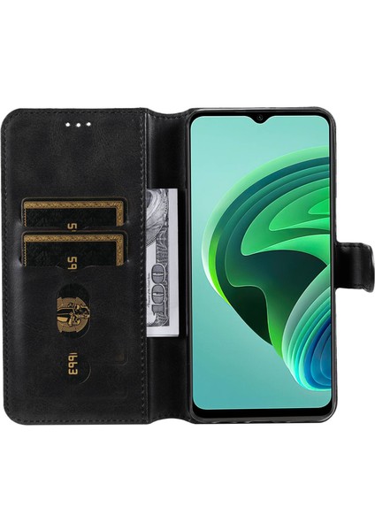 Xiaomi Için Redmi Note 11E 5g/redmi 10 5g/redmi 10 Prime+ 5g Pu Deri+ Tpu Damla Geçirmez Telefon Kılıf Cüzdan Stand Kapak Black (Yurt Dışından)