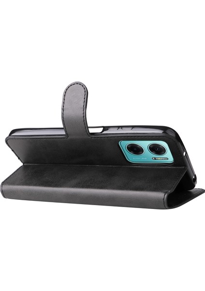 Xiaomi Için Redmi Note 11E 5g/redmi 10 5g/redmi 10 Prime+ 5g Pu Deri+ Tpu Damla Geçirmez Telefon Kılıf Cüzdan Stand Kapak Black (Yurt Dışından)