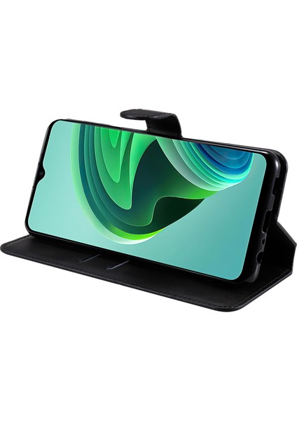 Xiaomi Için Redmi Note 11E 5g/redmi 10 5g/redmi 10 Prime+ 5g Pu Deri+ Tpu Damla Geçirmez Telefon Kılıf Cüzdan Stand Kapak Black (Yurt Dışından)