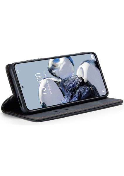 Xiaomi 12T 5G/12T Pro 5g/redmi K50 Ultra 5g Pu Deri Deri Cüzdan Kılıfı Manyetik Otomatik Absorbed Stand Telefon Kılıfı Black (Yurt Dışından) modelleri