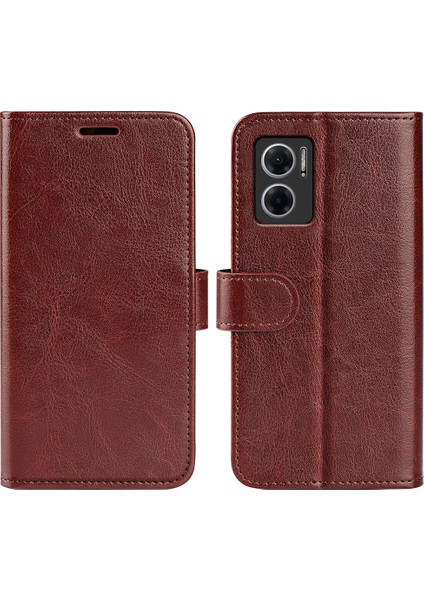 Xiaomi Için Redmi Not 11E 5g/redmi 10 5g/redmi 10 Prime+ 5g Çılgın At Dokusu Pu Deri Deri Flip Folio Kasa Cüzdan Stand Şok Dışı Tpu Iç Kabuk Telefon Kapak Kılıfı (Yurt Dışından)