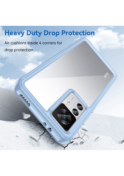 Xiaomi 12T 5g Telefon Kasası Için, Düşme Geçirmez Cep Telefonu Kabuğu Tpu Tampon+Akrilik Geri Koruyucu Kapak-Mavi (Yurt Dışından) fiyatları