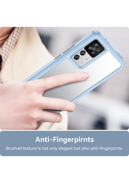 Xiaomi 12T 5g Telefon Kasası Için, Düşme Geçirmez Cep Telefonu Kabuğu Tpu Tampon+Akrilik Geri Koruyucu Kapak-Mavi (Yurt Dışından) fırsatları