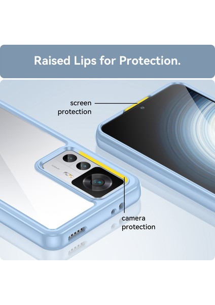 Xiaomi 12T 5g Telefon Kasası Için, Düşme Geçirmez Cep Telefonu Kabuğu Tpu Tampon+Akrilik Geri Koruyucu Kapak-Mavi (Yurt Dışından) indirimleri