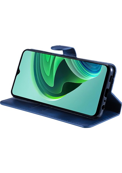 Xiaomi Için Redmi Note 11E 5g/redmi 10 5g/redmi 10 Prime+ 5g Pu Deri+ Tpu Bırak-Kötü Telefon Kılıf Cüzdan Stand Kapak Mavisi (Yurt Dışından)