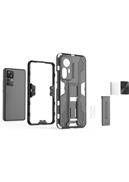 Xiaomi Redmi K50 Için Ultra 5G/12T 5g Damla Geçirmez Telefon Kasası Kickstand Anti-Cratch Sert Pc Yumuşak Tpu Hibrit Arka Kapak Yeşili (Yurt Dışından) modelleri