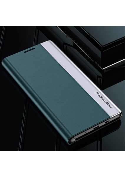 Xiaomi Için Poco F4 Gt 5g/redmi K50 Oyun Stand Standı Pu Deri Elektro-Kaplatma Kılıfı Cep Telefonu Kapak Baby Blue (Yurt Dışından)