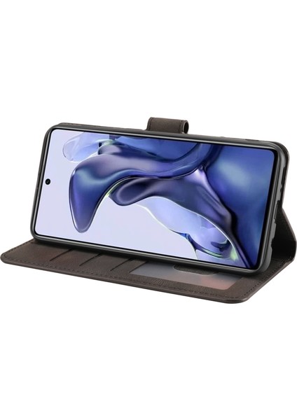 Xiaomi Için Poco M4 Pro 4g Pu Deri Dal Damla Geçirmez Koruma Telefon Kılıfı Cüzdan Stand Koruyucu Kapak Strap-Black (Yurt Dışından) modelleri