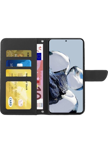 Xiaomi 12T 5g/redmi K50 Ultra 5G/12T Pro 5g HT03 Kelebek Çiçekleri Baskılı Cilt Touch Pu Deri Kapak Stand Cüzdan Telefon Kılıfı Omuz Kayışı Black (Yurt Dışından) indirimleri