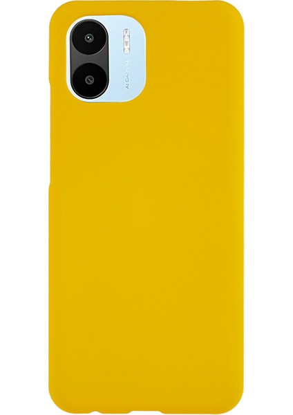 Xiaomi Için Redmi A1 4g/a2 4g Sert Pc Şok Geçirmez Telefon Kasası Kalaşmış Parlak Yüzey Karşıtı Yüzey Karşıtı Kaplama Sarı (Yurt Dışından)