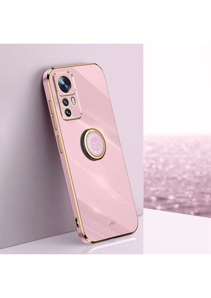 Xiaomi Için Xinli 12T Pro 5g Elektrapılaşma Cep Telefonu Kapak Ring Tutucu Kickstand Tpu Telefon Vaka-Doğru (Yurt Dışından)