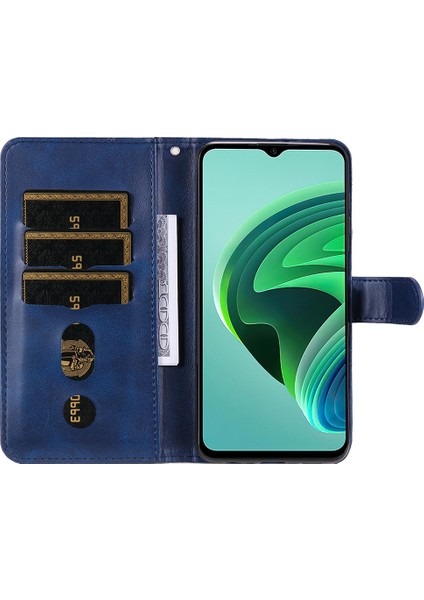Xiaomi Için Redmi Xiaomi Için Redmi Not 11E 5g/redmi 10 5g/redmi 10 Prime+ 5g Fermuarlı Cebir Pu Deri Deri Telefon Folio Flip Cüzdan+ Stand Telefon Kılıfı Aksesuar-Mavi (Yurt Dışından) modelleri