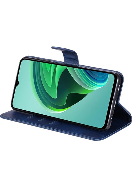 Xiaomi Için Redmi Xiaomi Için Redmi Not 11E 5g/redmi 10 5g/redmi 10 Prime+ 5g Fermuarlı Cebir Pu Deri Deri Telefon Folio Flip Cüzdan+ Stand Telefon Kılıfı Aksesuar-Mavi (Yurt Dışından) fırsatları