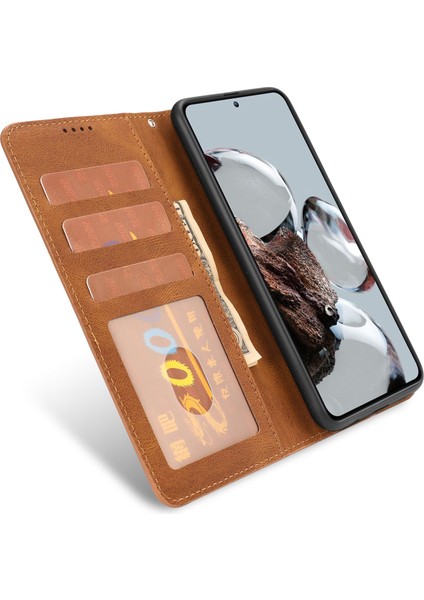 Xiaomi 12T 5G/12T Pro 5g/redmi K50 Ultra 5g Pu Deri+Tpu Şok Geçirmez Cüzdan Kapak Folio Flip Stand Telefon Kılıfı Strap-Brown (Yurt Dışından) indirimleri