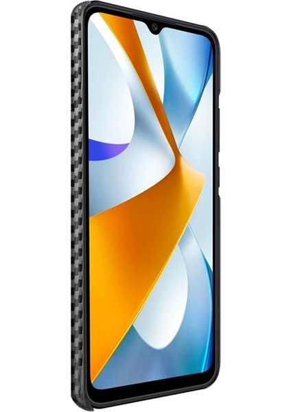 Xiaomi Için Ruiyi Serisi Poco C40 4g Karbon Fiber Doku Telefon Kılıfı Damla Geçirmez Pu Deri Kaplı Pc Kapağı (Yurt Dışından)