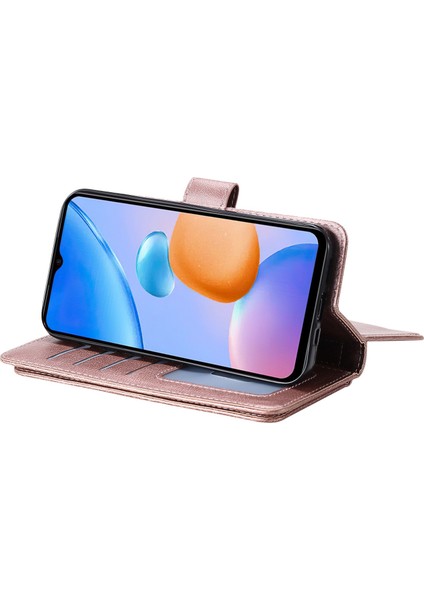 Xiaomi Için Redmi 10 Prime+ 5g/redmi 10 5g/redmi Not 11E 5g Absorpsiyon Pu Deri Cüzdan 10 Kart Yuvası ve Stand-Lose Altın ile (Yurt Dışından)